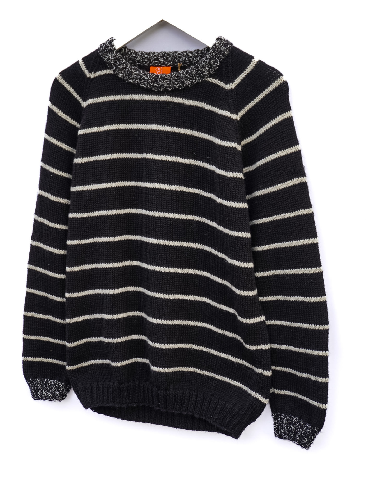 Black Ecru Stripe Jumper