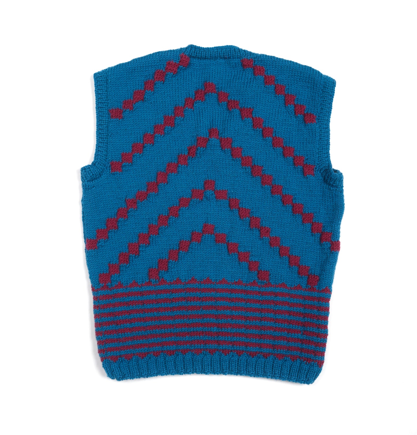 Patterned Back Cobalt Vest