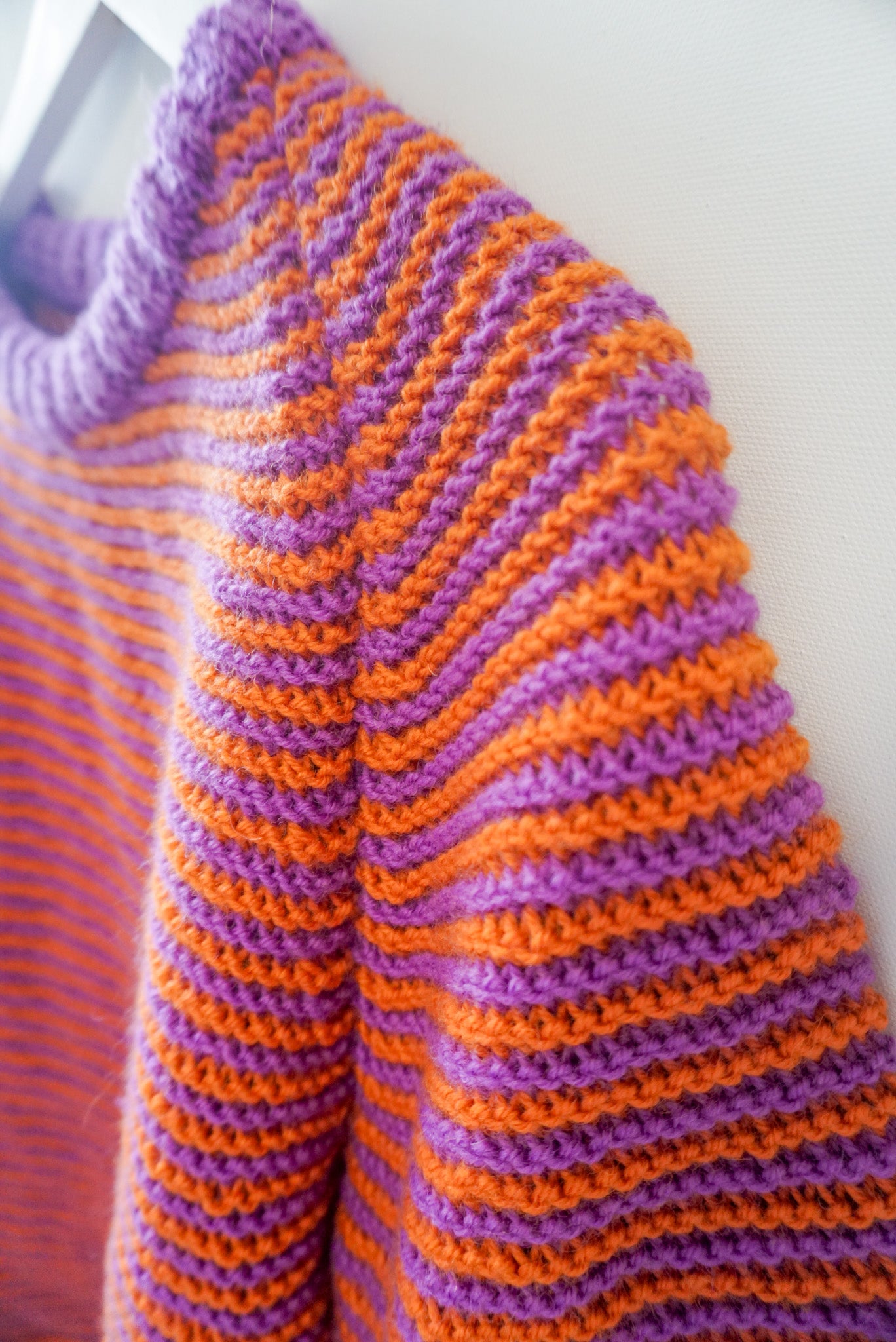 pure wool hand knitted one off French Rose Jumper