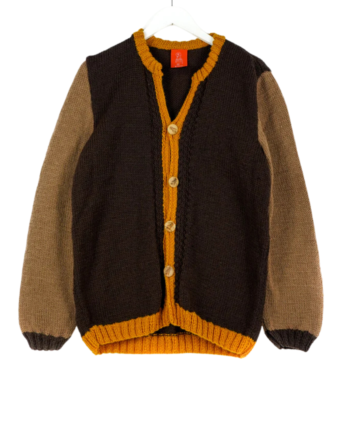 Honeycomb Cardigan, one-off hand-knitted cardigan by Kazak Woolies