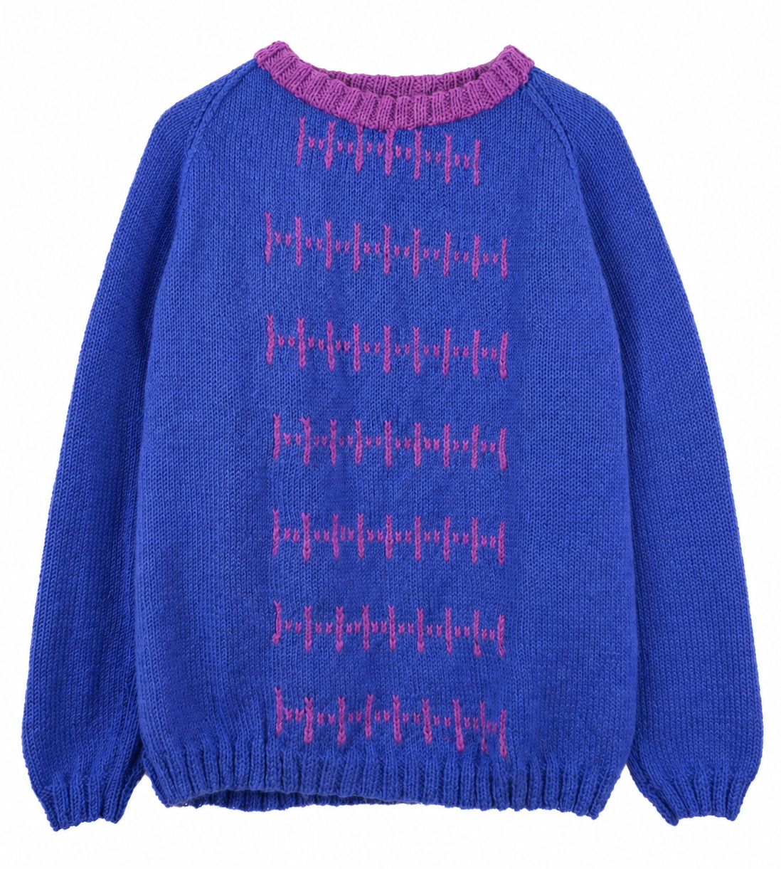 Purple Patterned Cobalt Jumper on a white background