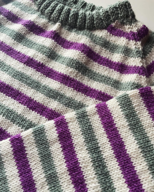 Pure wool pink stripe jumper