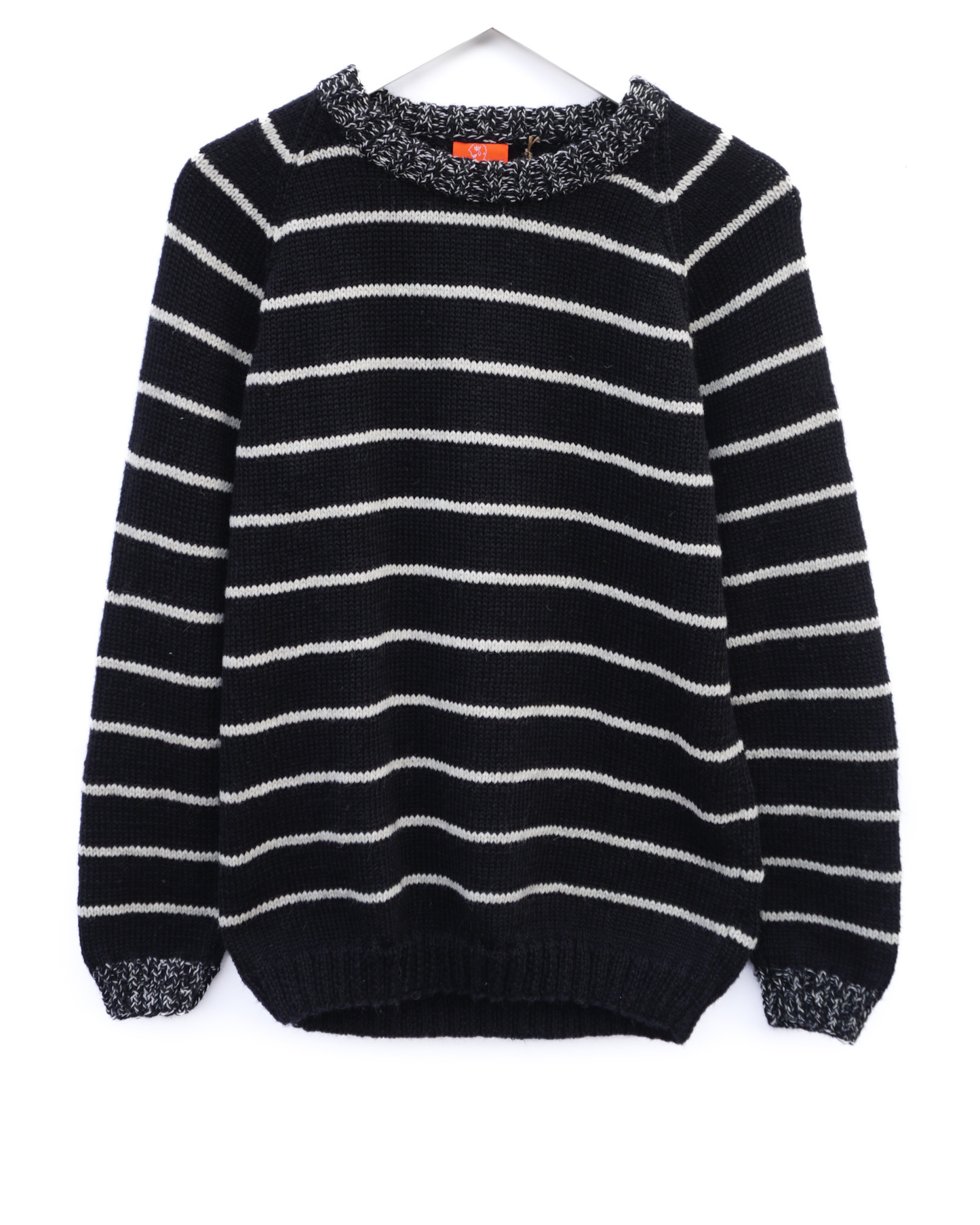 Black Ecru Stripe Jumper