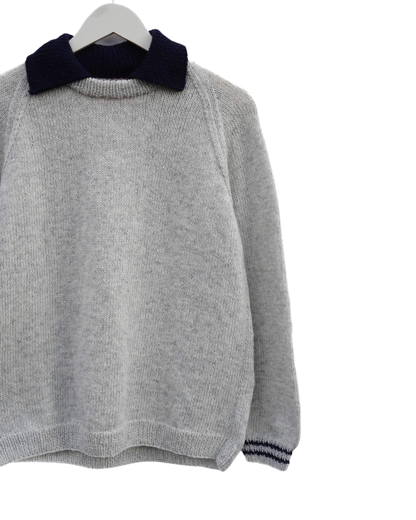 Black Collar Grey Jumper