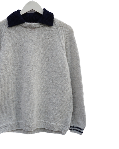 Black Collar Grey Jumper