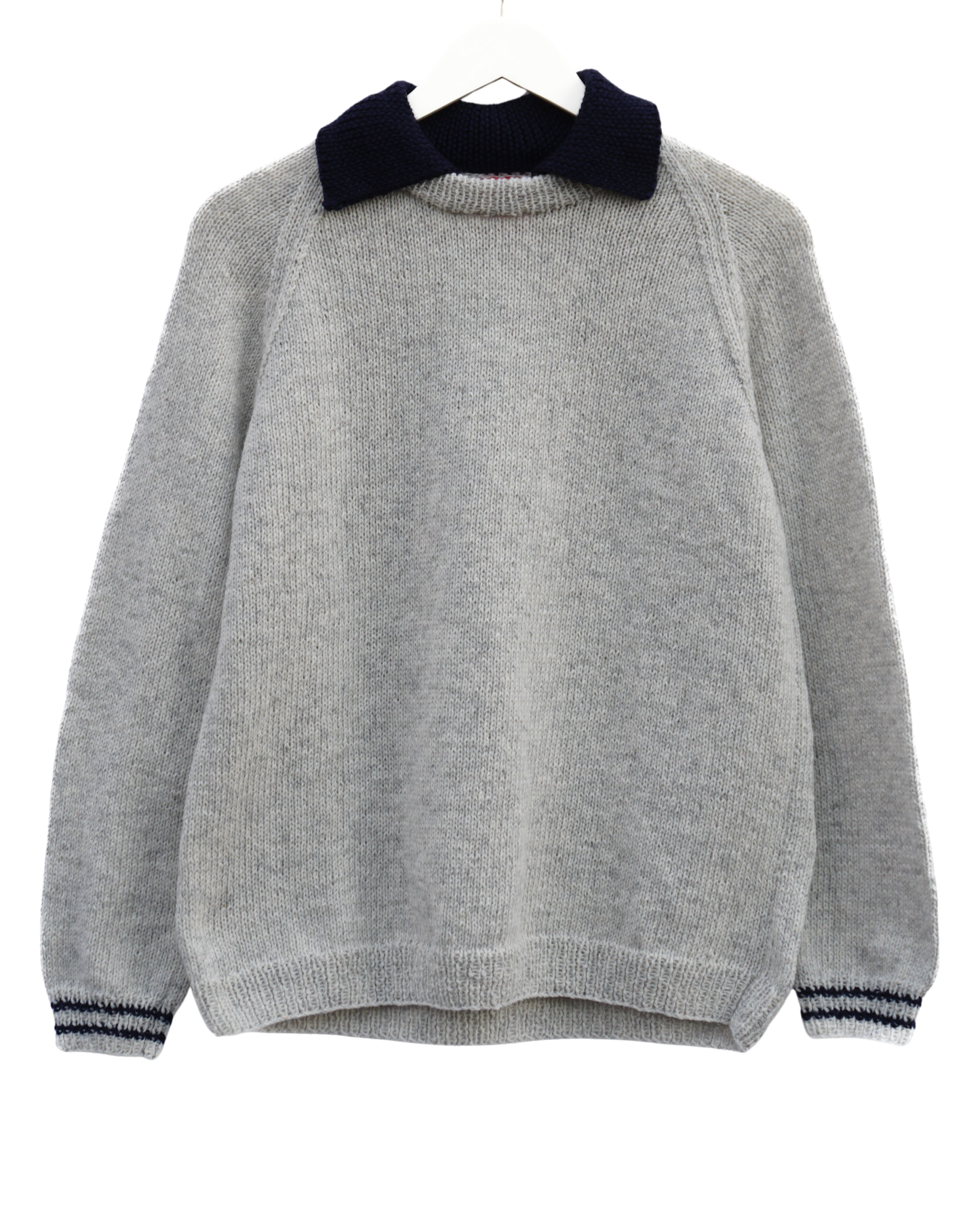 Black Collar Grey Jumper