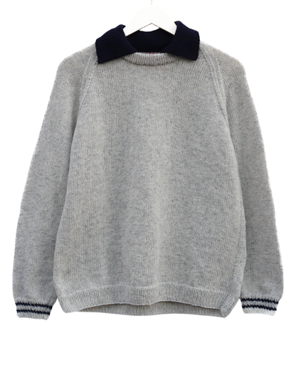Black Collar Grey Jumper