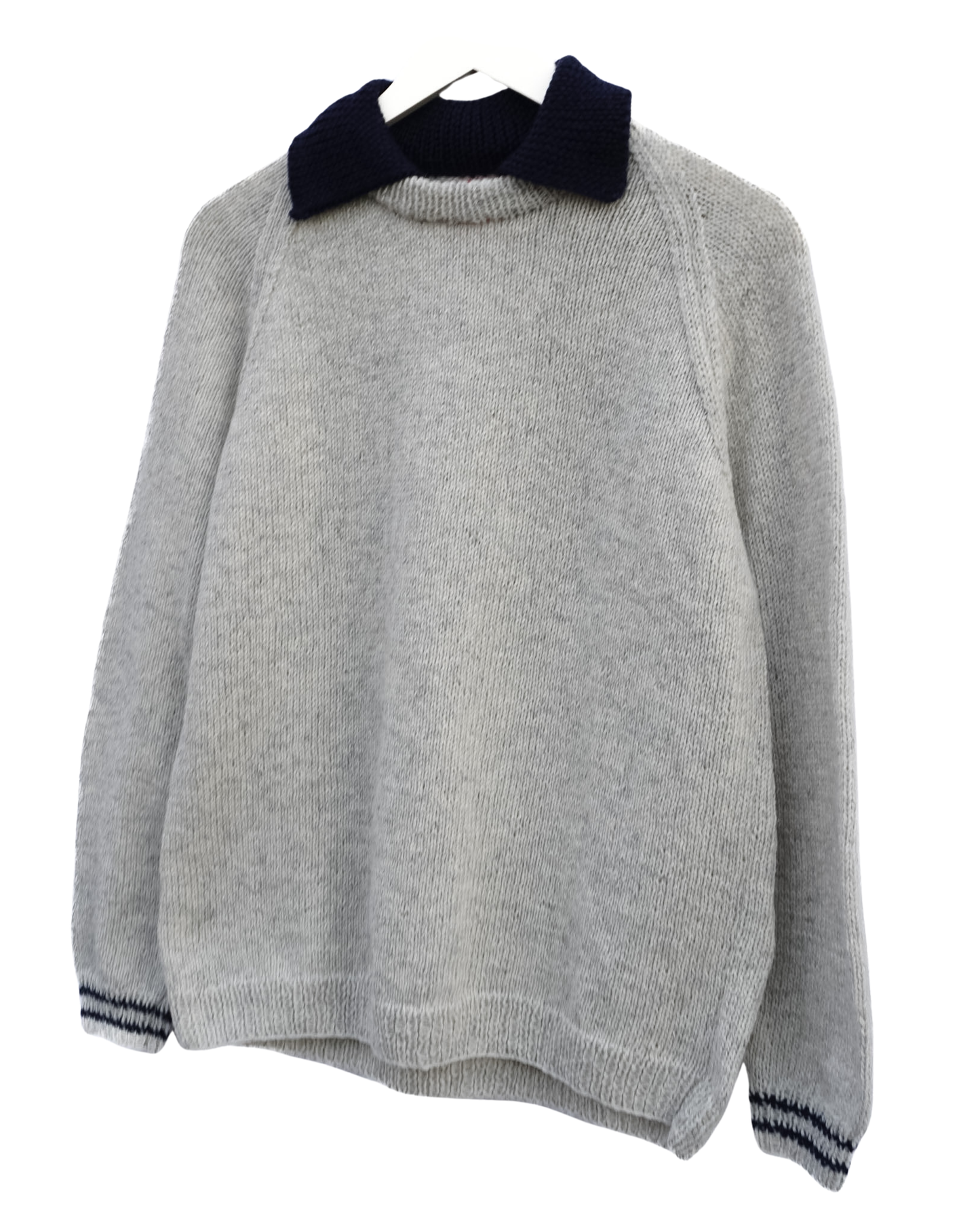 Black Collar Grey Jumper