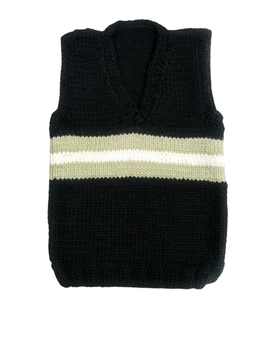 Middle Lined Black Vest