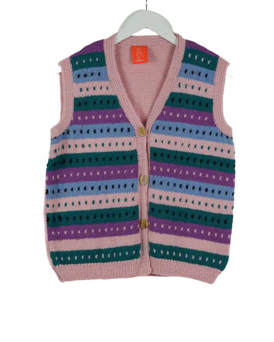 Light Pink Sleeveless Cardigan