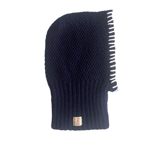 White Edge Navy Balaclava