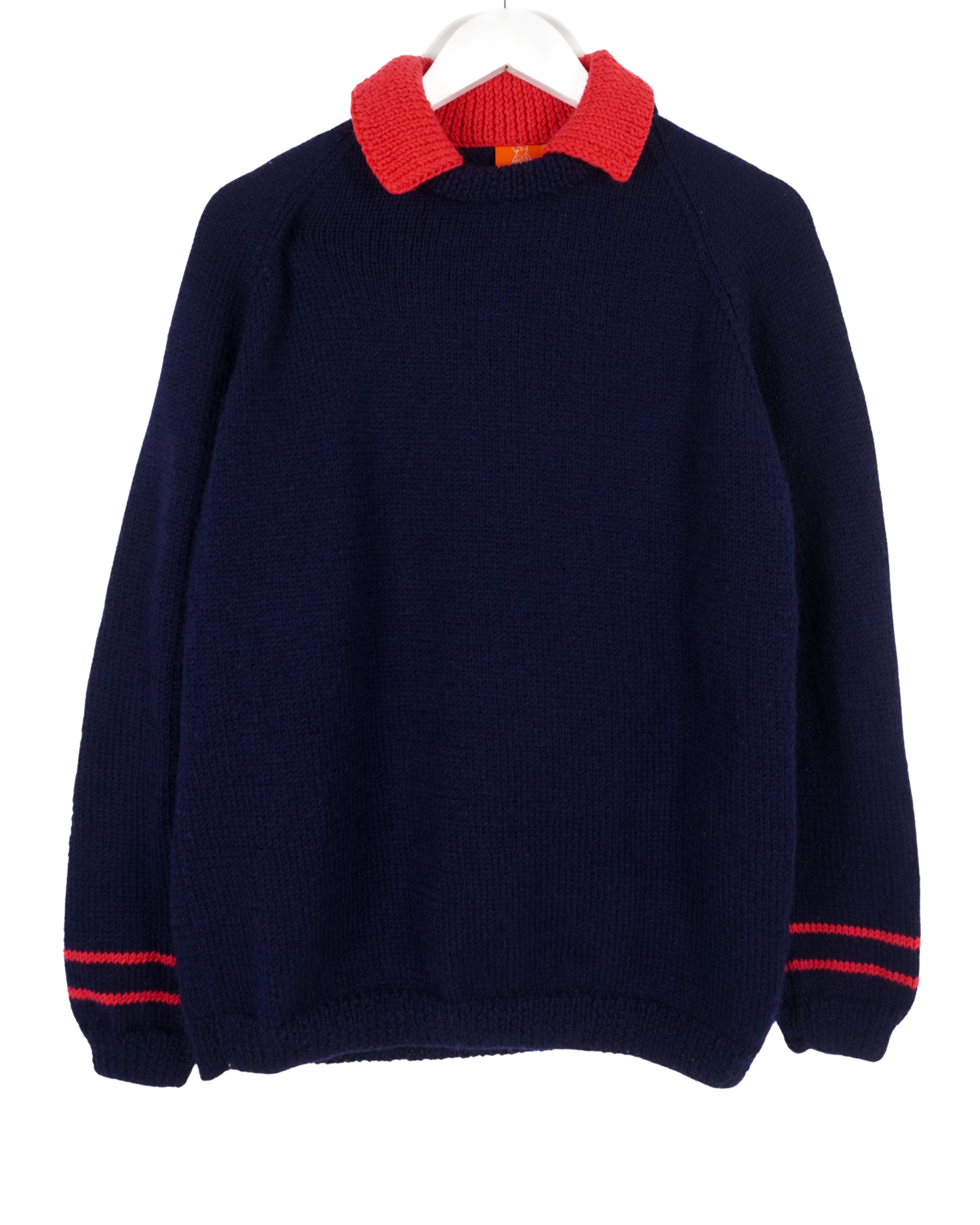 Coral Collar Navy Jumper