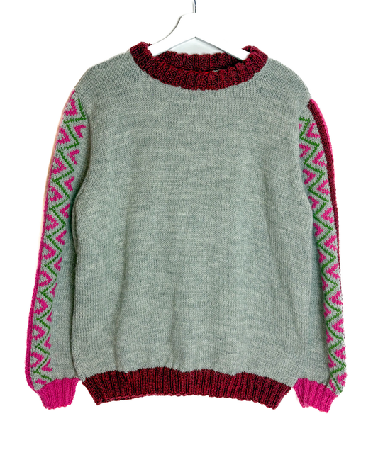 Grey Heritage Sleeve Jumper