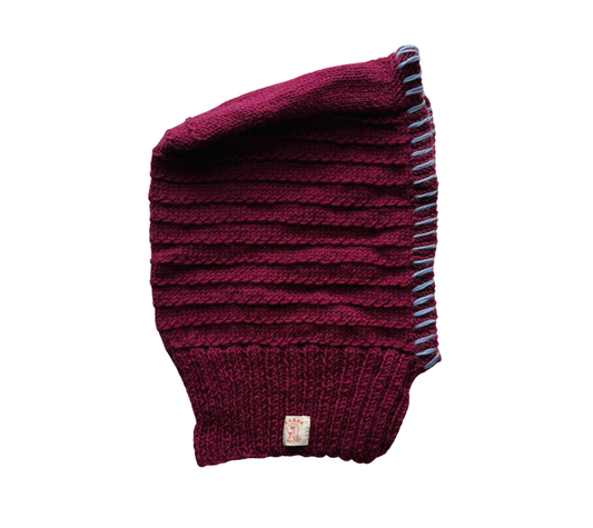 Dark Cherry Rib Balaclava