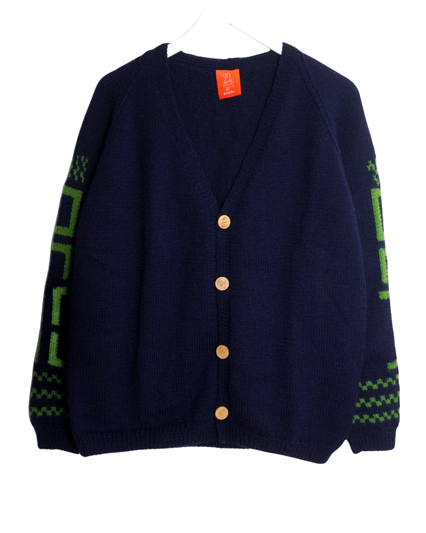 Navy Geo Sleeve Cardigan
