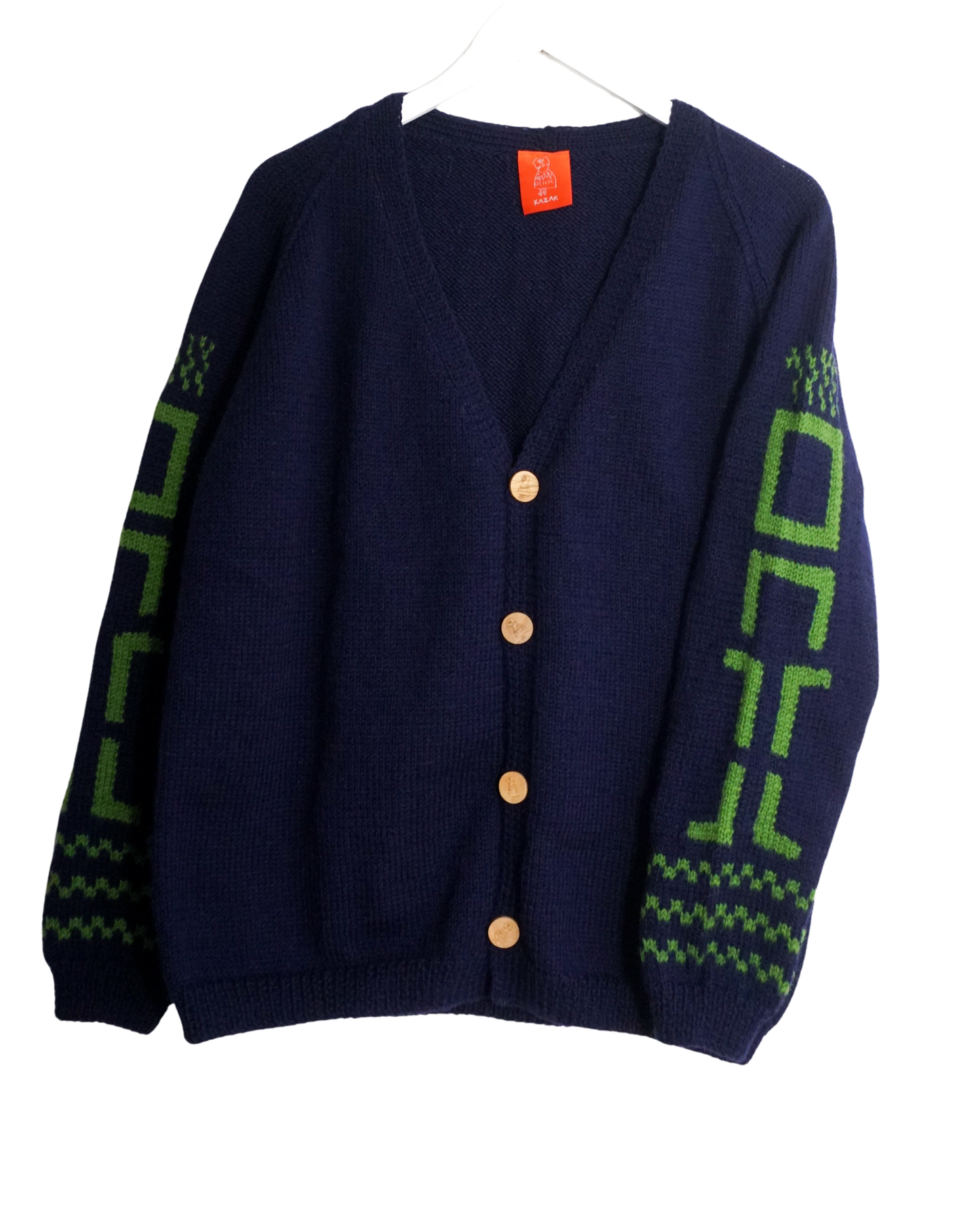 Navy Geo Sleeve Cardigan