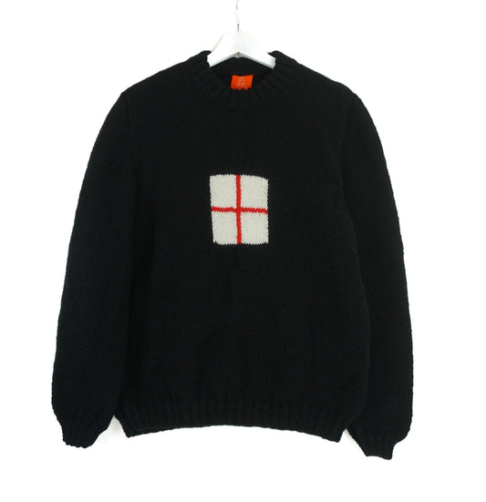 Black UK Flag jumper on a white background