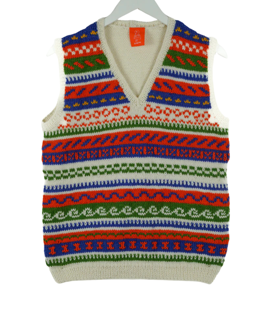 Beige heritage vest on a white background