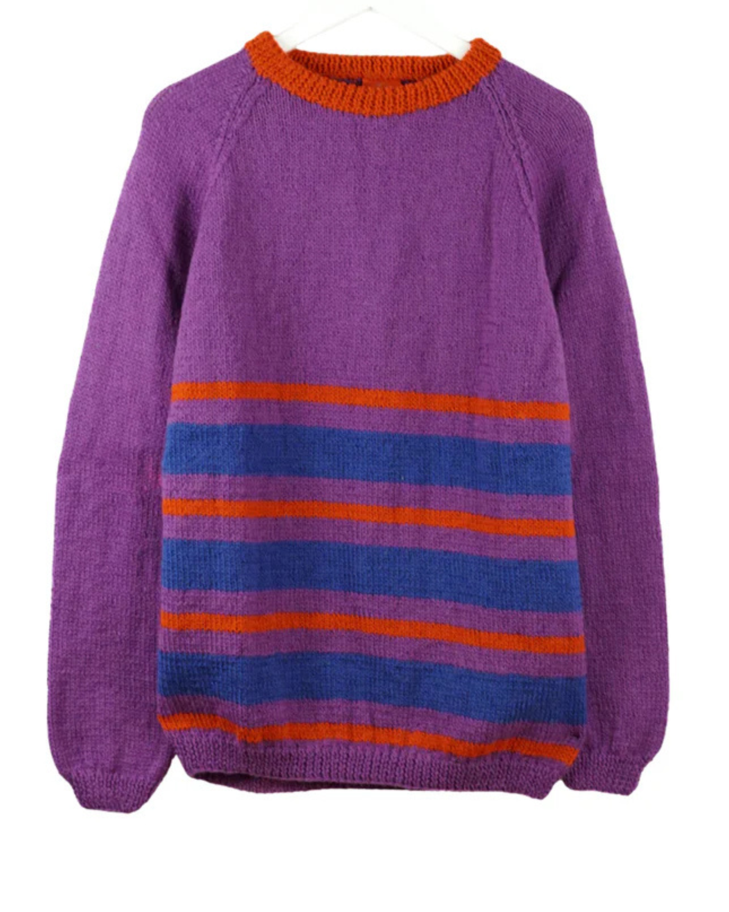 Purple jumper on a white background