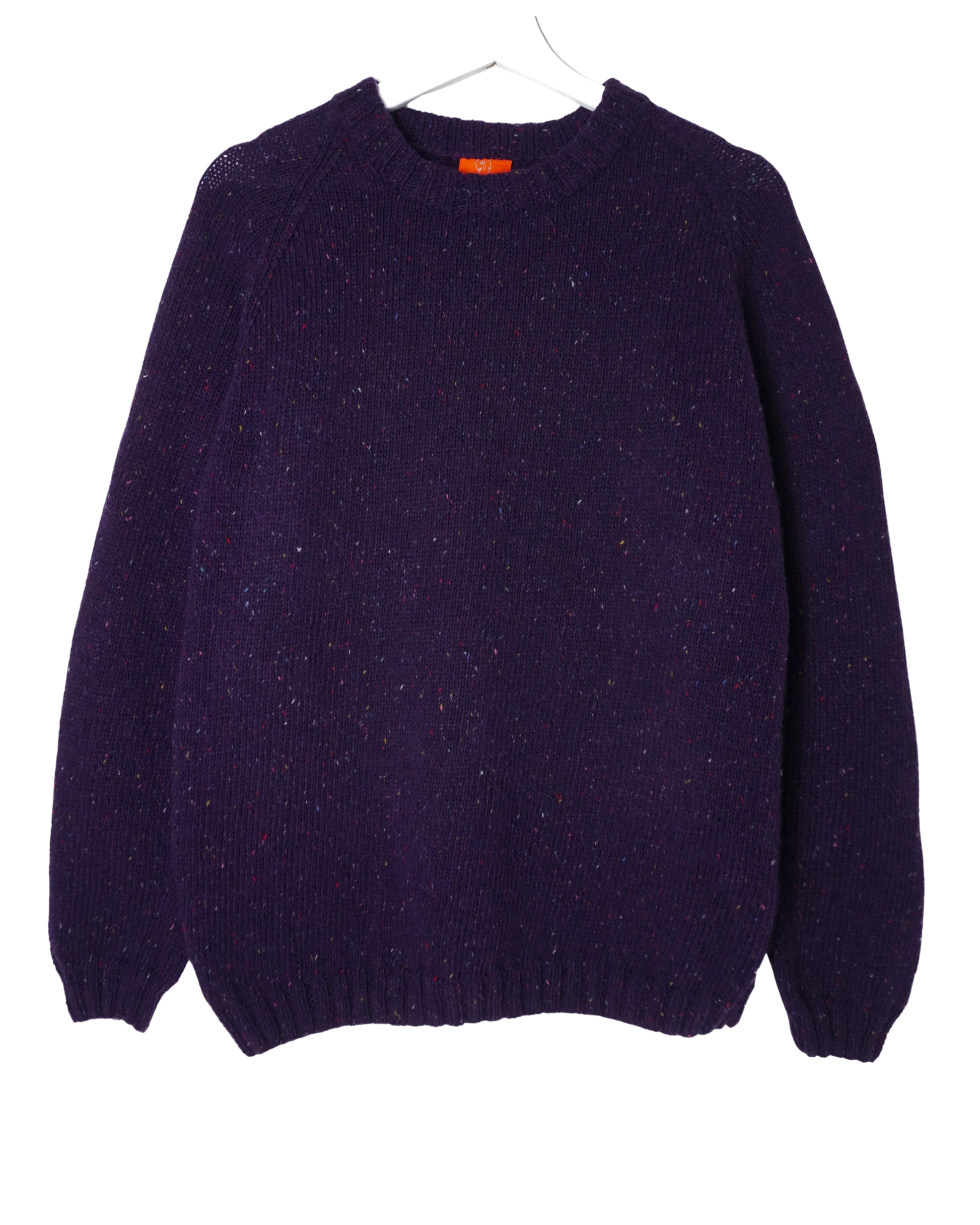Purple sweater on a white background
