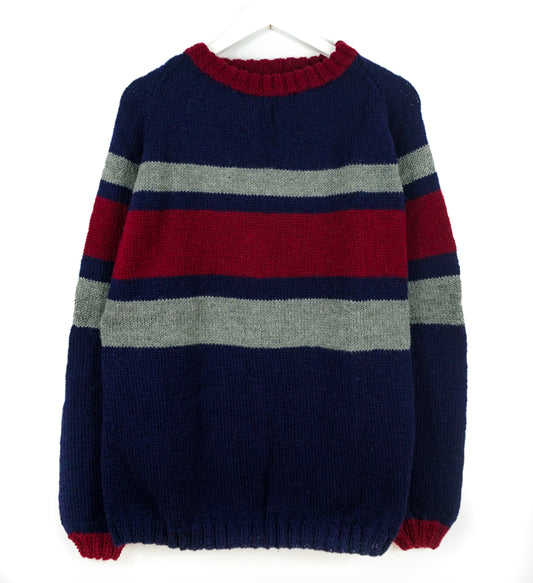 Bold Striped Navy Jumper