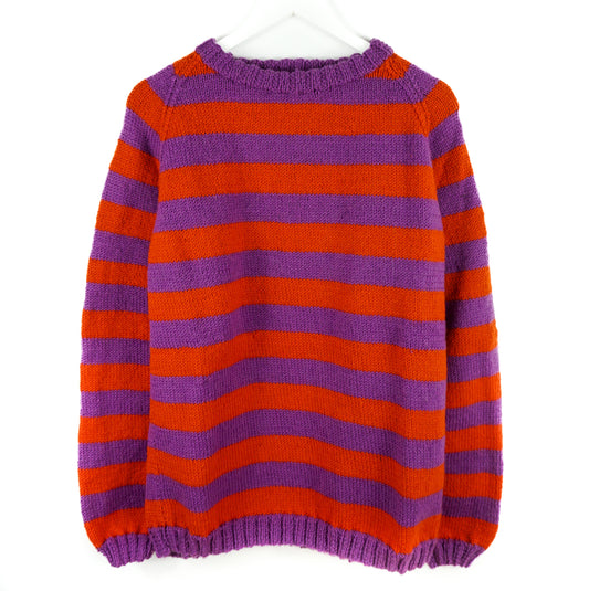 Purple Striped Jumper on a white background