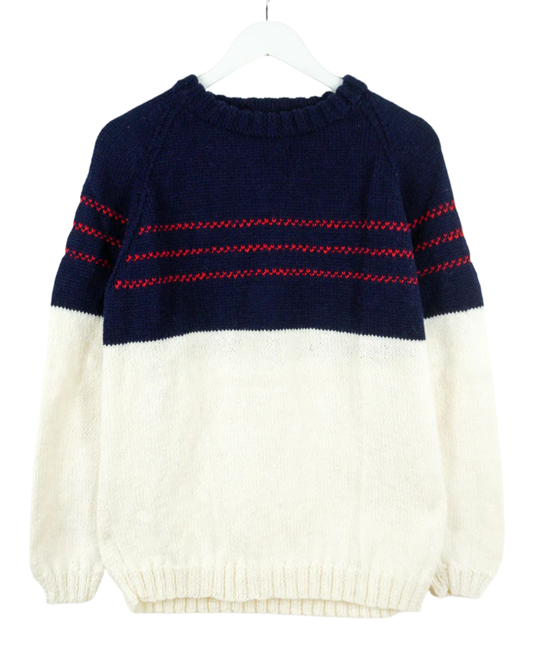 Dark Navy + Ivory Jumper