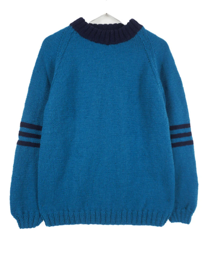 Navy Blue Neck Jumper