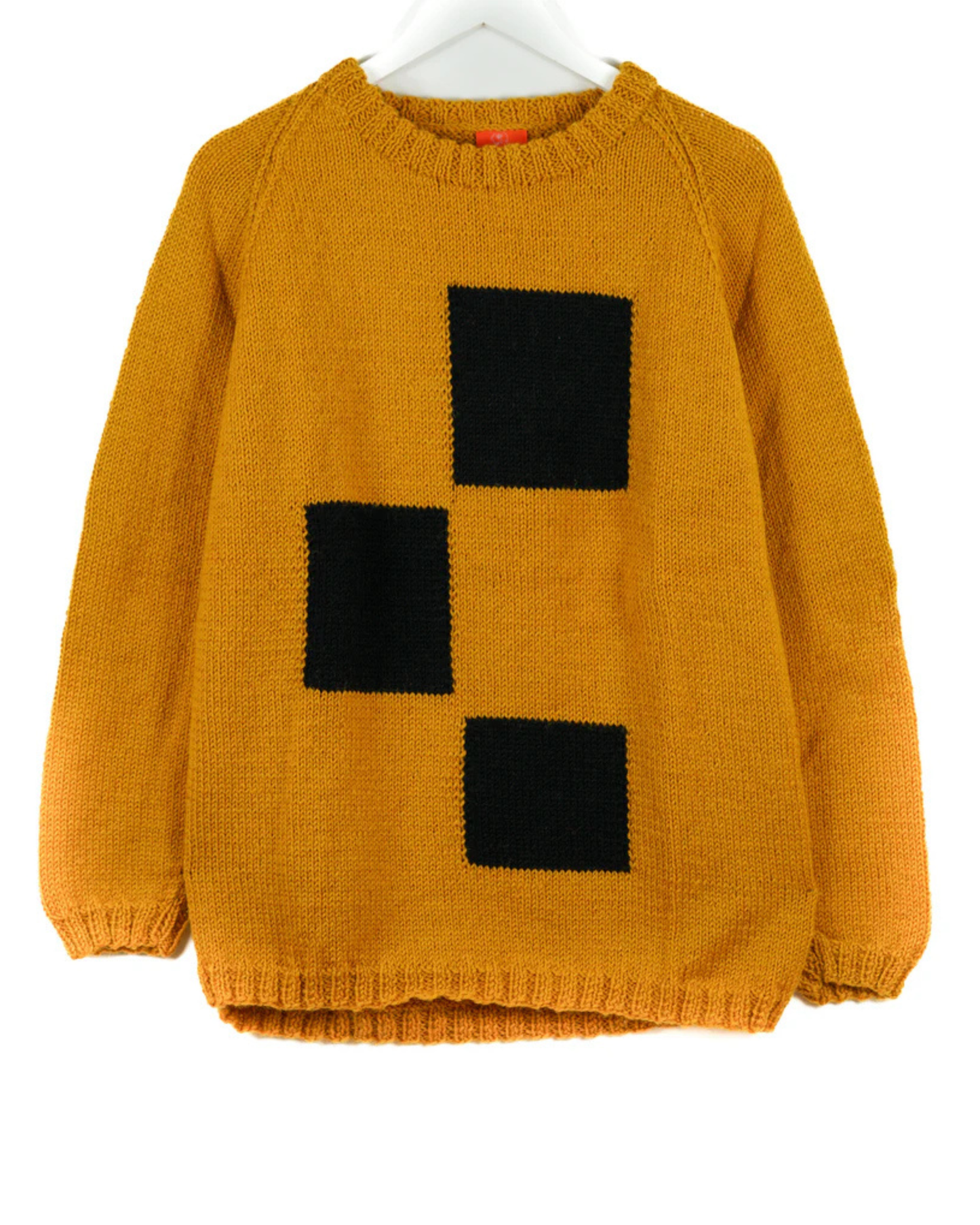 Mustard + Black Patched Jumper