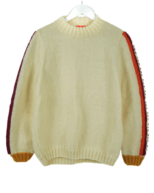 Beige Heritage Sleeve Jumper