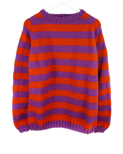 Purple and Vermilion Striped Jumper