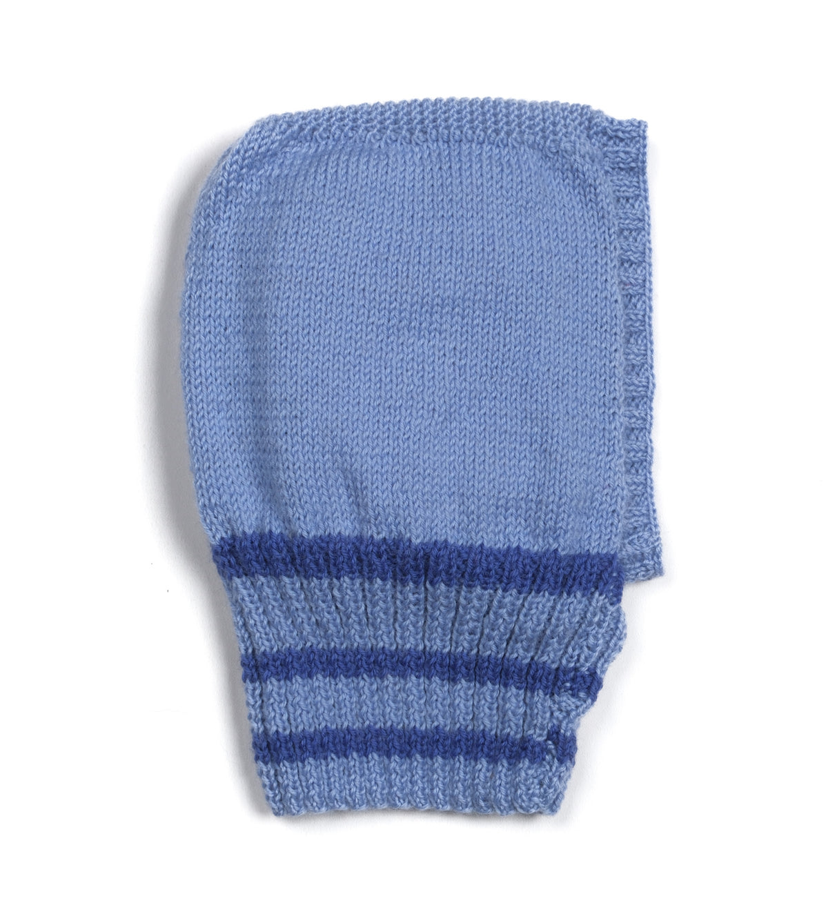 Baby Blue Balaclava, one-off hand-knitted balaclava by Kazak Woolies