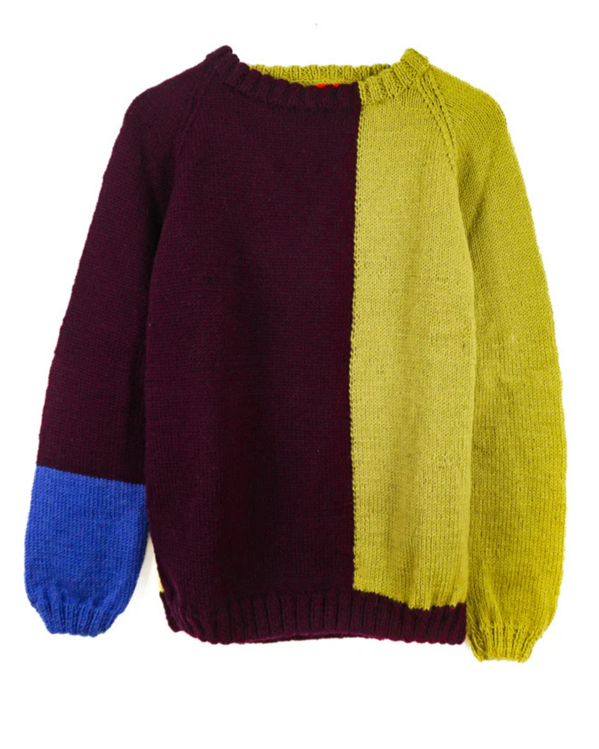 Bauhaus Jumper, one-off hand-knitted jumper by Kazak Woolies