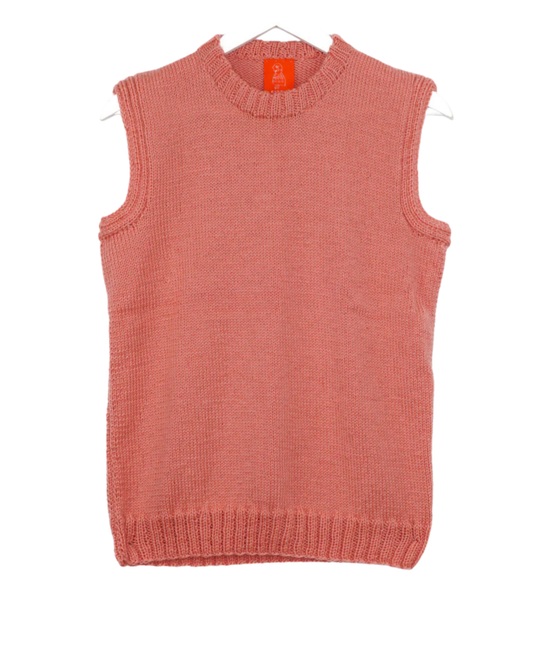 Salmon Pink Vest on a white background
