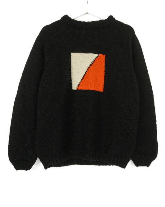 Box Jumper, one-off hand-knitted jumper by Kazak Woolies