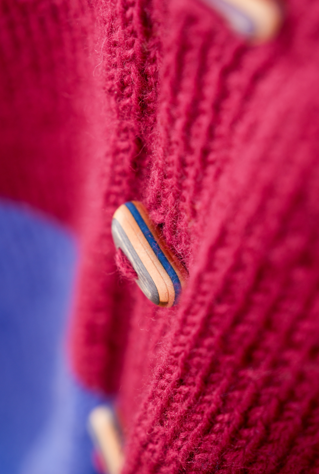 Colourblock Cardigan, one-off hand-knitted cardigan by Kazak Woolies
