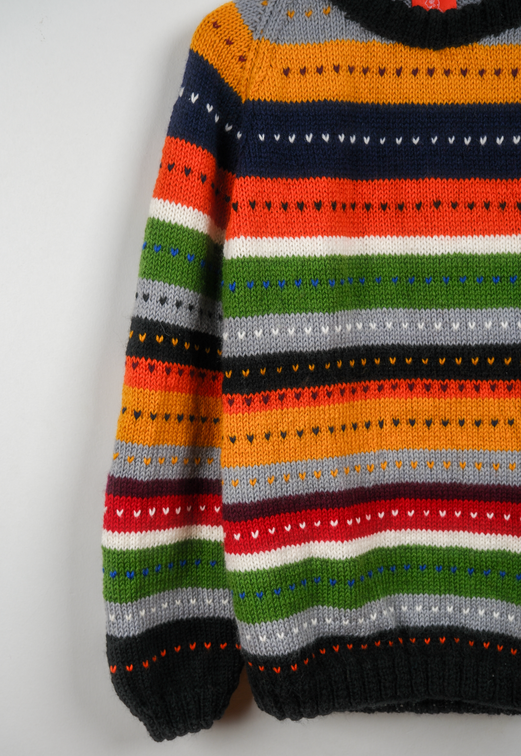 Heart Shaped Jumper, one-off hand-knitted jumper by Kazak Woolies
