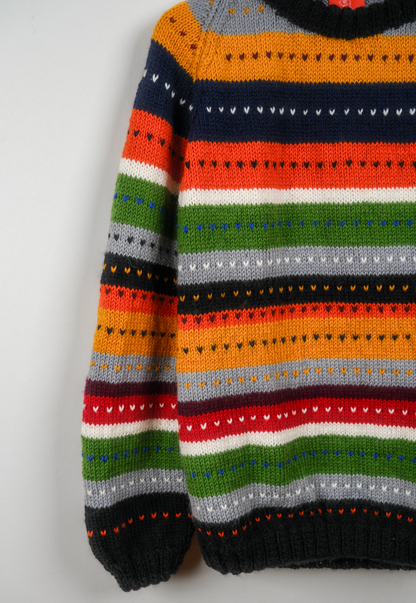 Heart Shaped Jumper, one-off hand-knitted jumper by Kazak Woolies