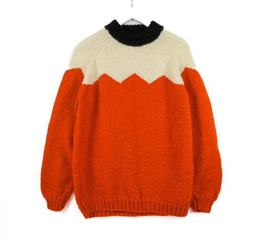Les Alpes Jumper, one-off hand-knitted jumper by Kazak Woolies