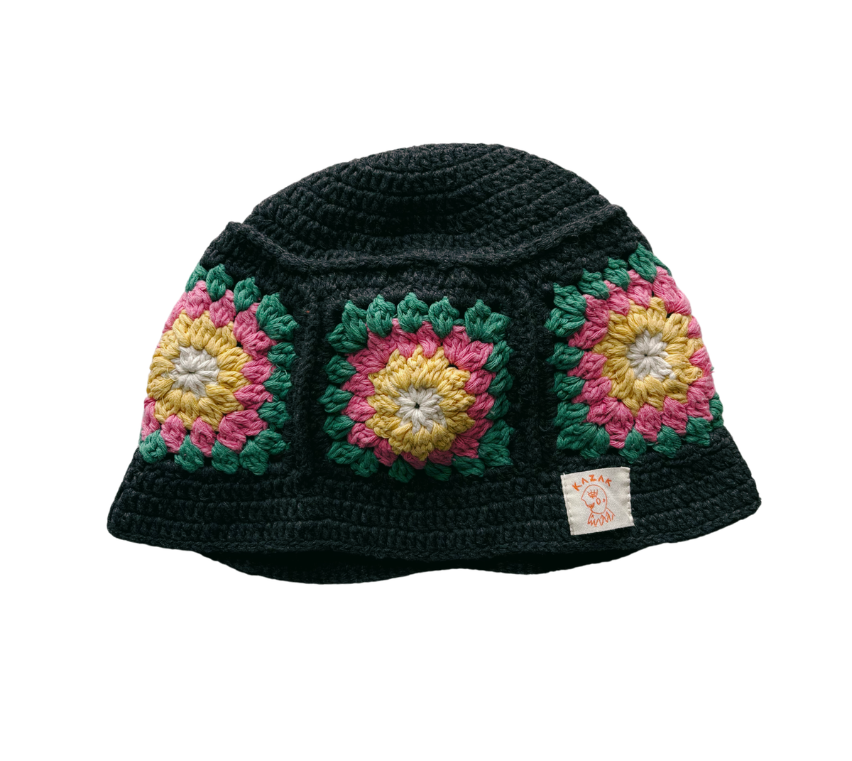 Night Garden Hat, one-off hand-crocheted hat by Kazak Woolies