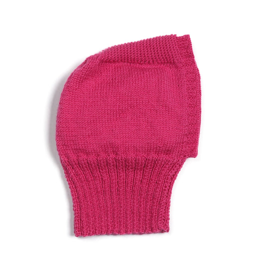 Pink Balaclava, one-off hand-knitted balaclava by Kazak Woolies