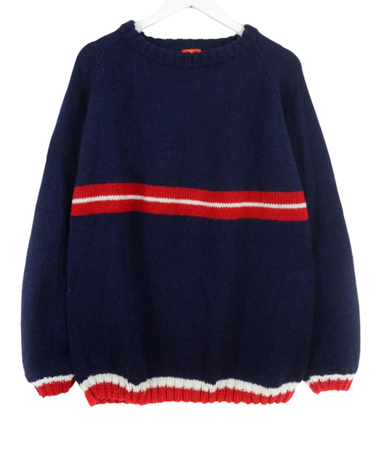 red striped navy jumper