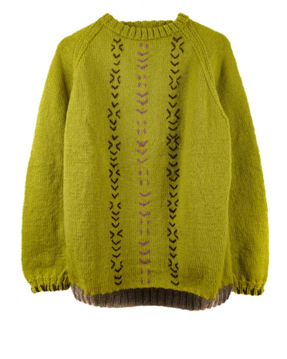 stitched gold jumper