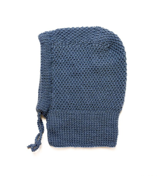 Sky Blue Balaclava, one-off hand-knitted balaclava by Kazak Woolies