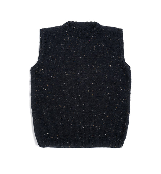 Starry Night Vest, one-off hand-knitted vest by Kazak Woolies