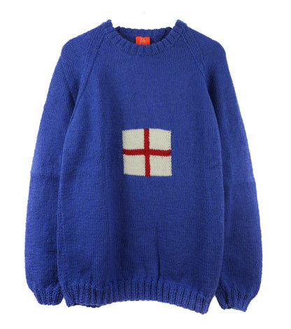WIP UK Jumper, one-off hand-knitted jumper by Kazak Woolies