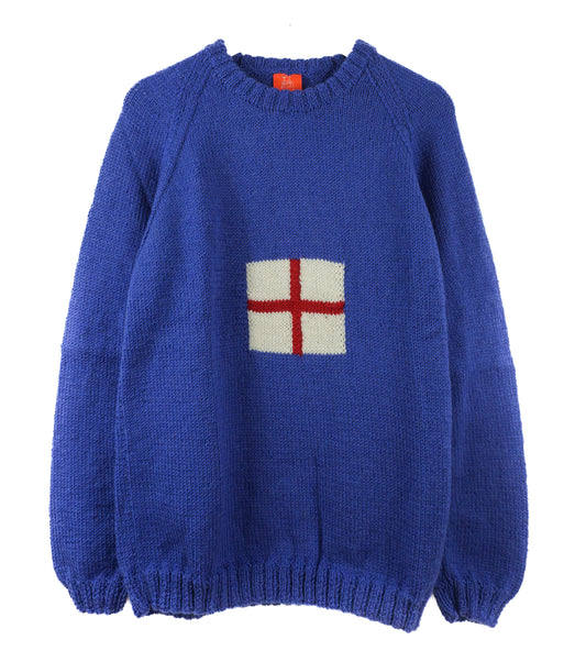 WIP UK Jumper, one-off hand-knitted jumper by Kazak Woolies